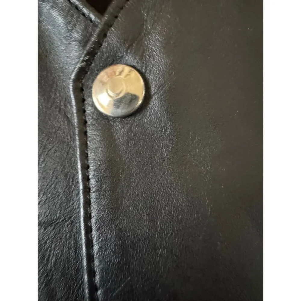 El Toro men’s 42 black leather vest biker vintage western large